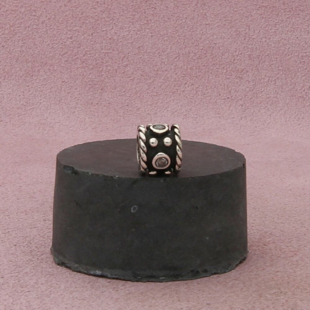 pandora sterling silver authentic oxy crown cz bead (790221) charm